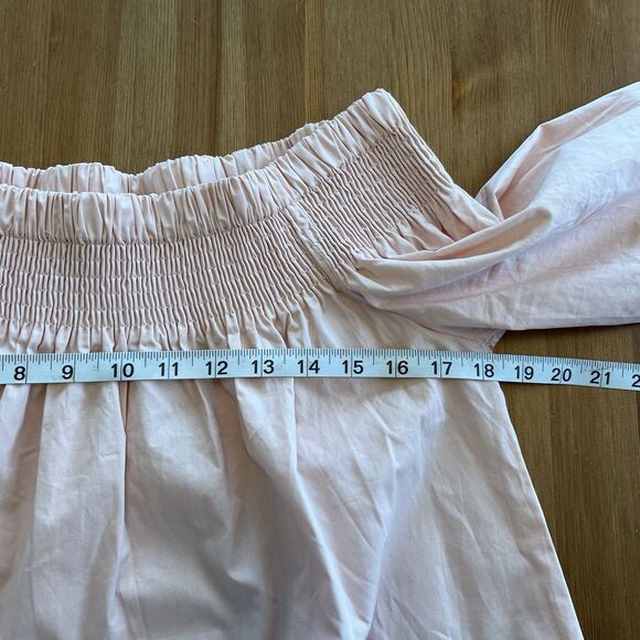 Pomander Place Tuckernuck Top Size Med Inslee Off Shoulder Pink Cottage Preppy - Picture 14 of 15